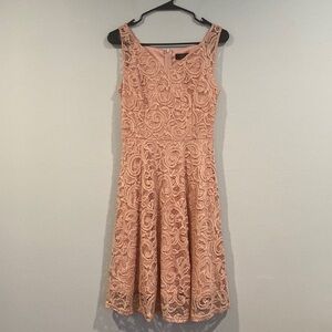 Pink Colored Lace Dress - Dressy Star - Size Small